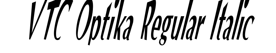 VTC Optika Regular Italic Font Download Free
